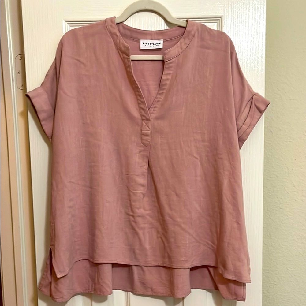 Pink maternity hi-low top - Picture 3 of 8